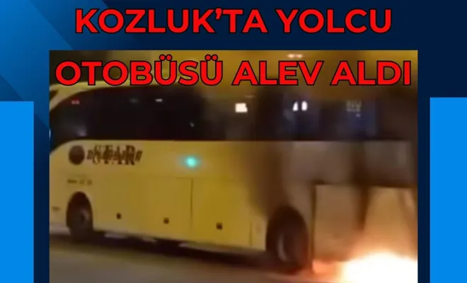 Kozluk’ta yolcu otobüsü alev aldı