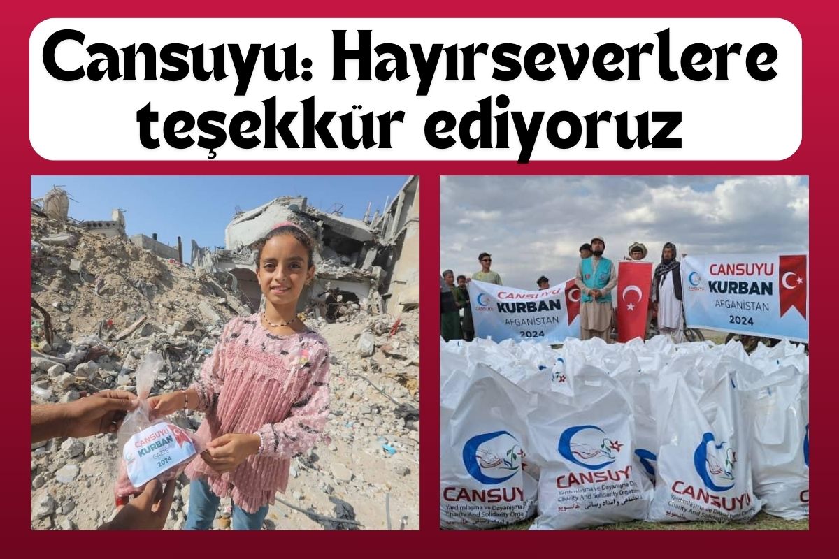 Cansuyu: Hayırseverlere teşekkür ediyoruz