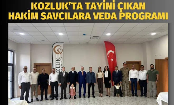 Kozluk’ta Tayini Çıkan Hakim Savcılara Veda Programı