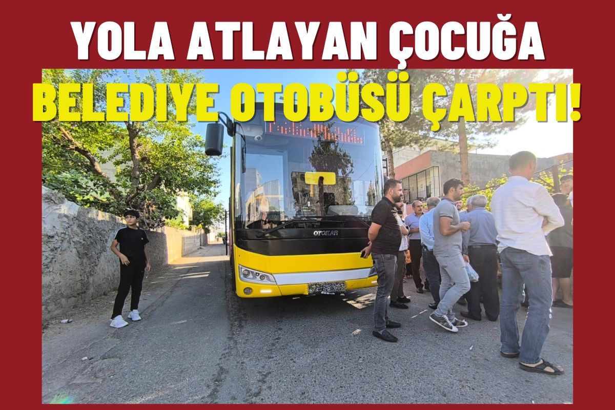 Yola atlayan çocuğa belediye otobüsü çarptı!