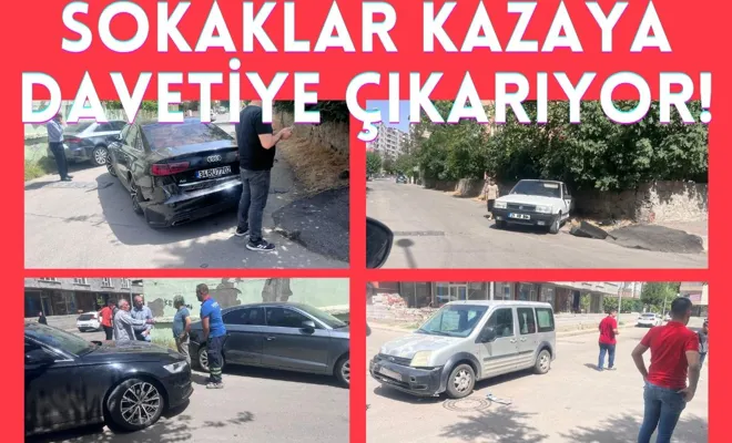 Sokaklar kazaya davetiye çıkarıyor