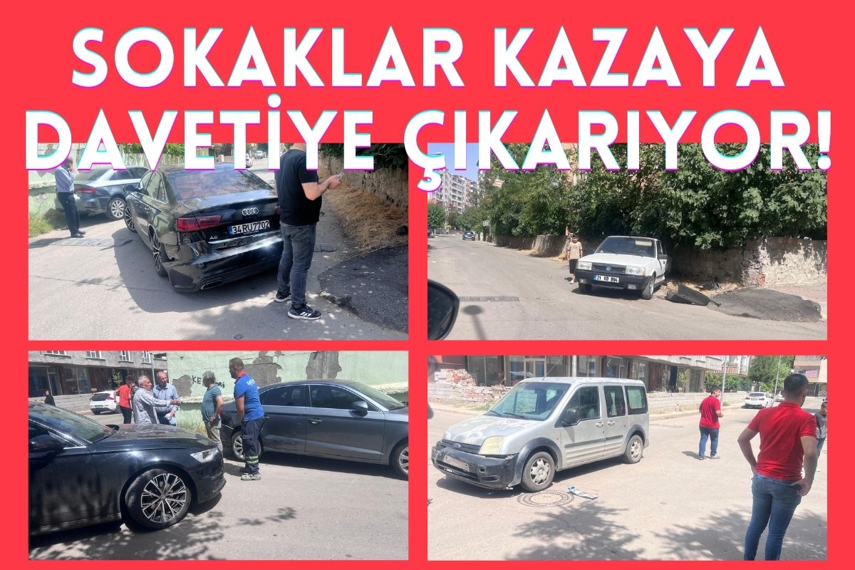 Sokaklar kazaya davetiye çıkarıyor