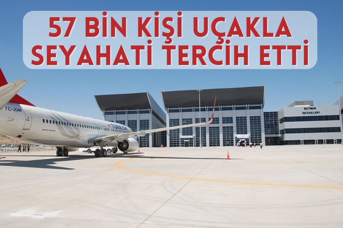 57 bin kişi uçakla seyahati tercih etti