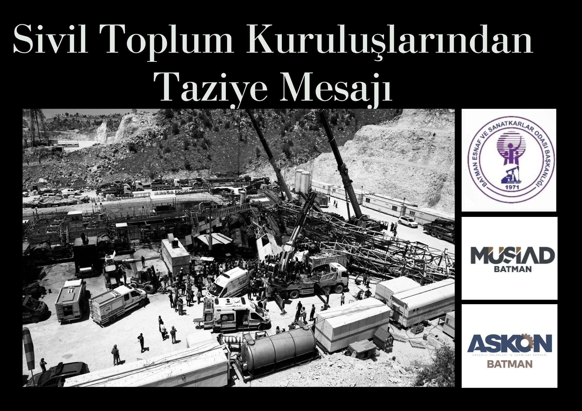 Sivil Toplum Kuruluşlarından Taziye Mesajı