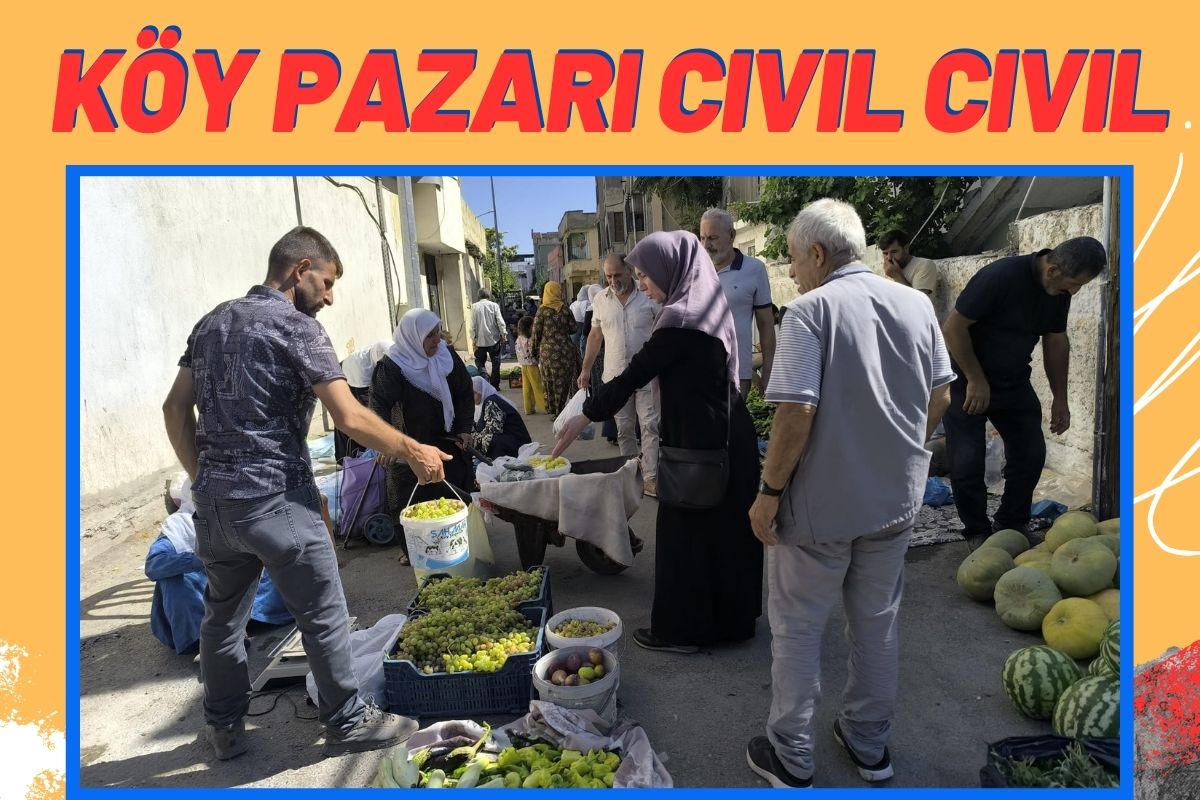 Köy pazarı cıvıl cıvıl