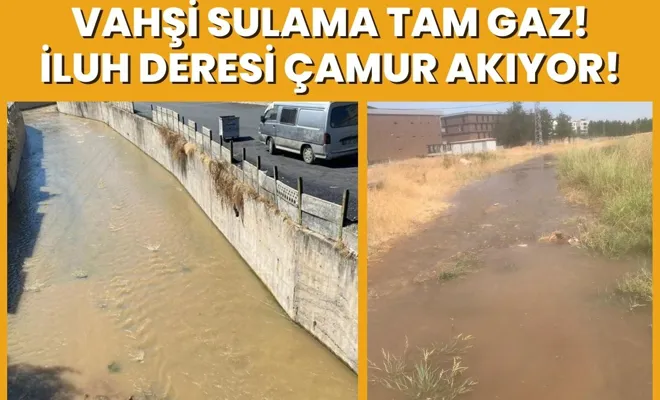 Vahşi sulama tam gaz! İluh deresi çamur akıyor!