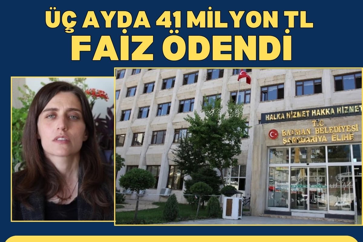 ÜÇ AYDA 41 MİLYON TL FAİZ ÖDENDİ