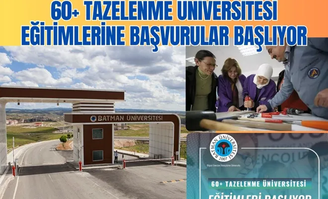 60+ Tazelenme Üniversitesi Eğitimlerine Başvurular Başlıyor