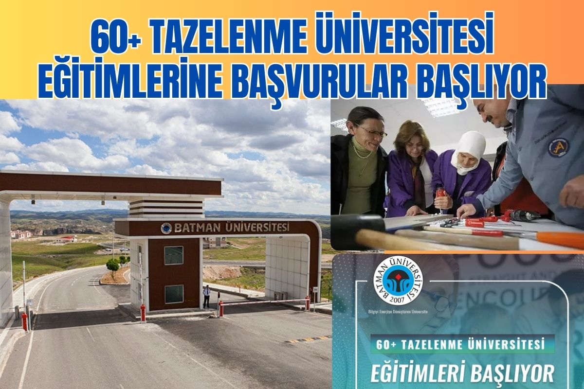 60+ Tazelenme Üniversitesi Eğitimlerine Başvurular Başlıyor