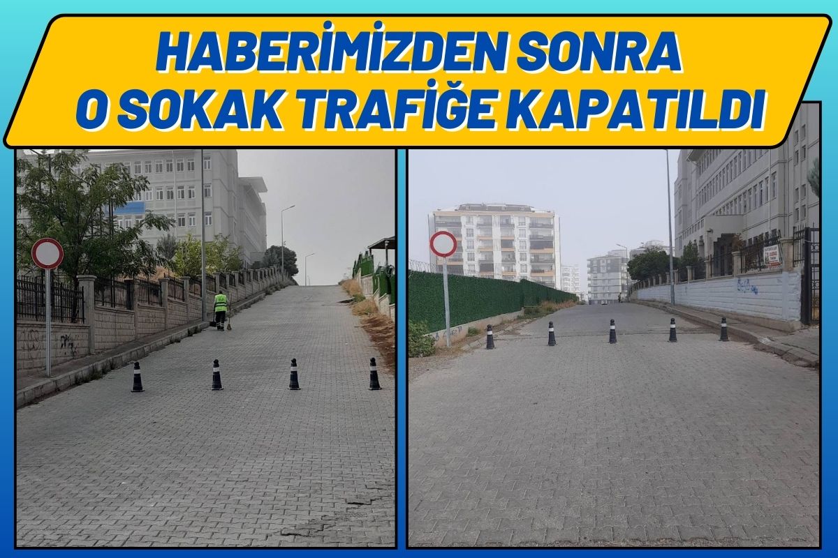 Haberimizden sonra o sokak trafiğe kapatıldı