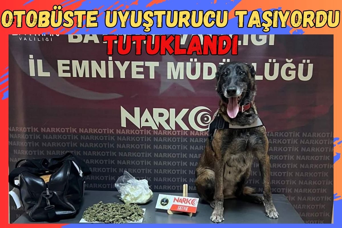 Otobüste uyuşturucu taşıyordu: Tutuklandı