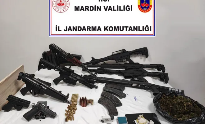 Mardin’deki operasyonda silah ve uyuşturucu madde ele geçirildi