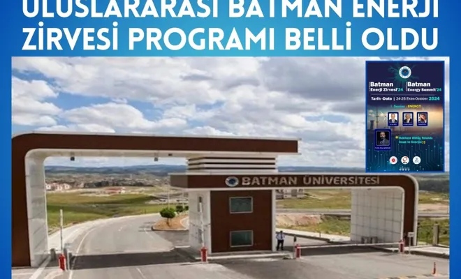 Uluslararası Batman Enerji Zirvesi Programı Belli Oldu