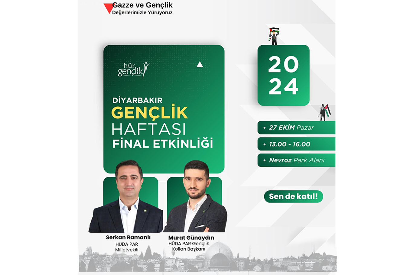 HÜDA PAR yarın gençlik haftası etkinliğinin final programını Diyarbakır'da yapacak