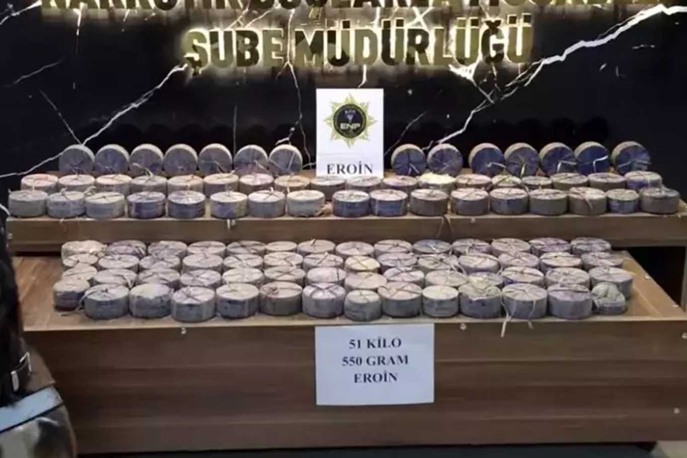 Erzurum'da 51 kilogram eroin ele geçirildi