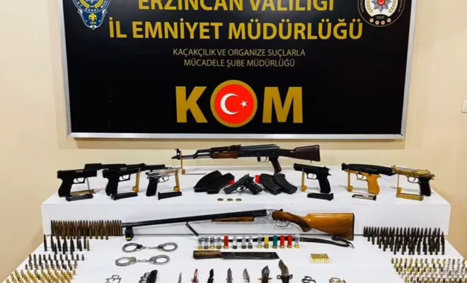 Erzincan'da silah kaçakçılığı operasyonu: 15 gözaltı