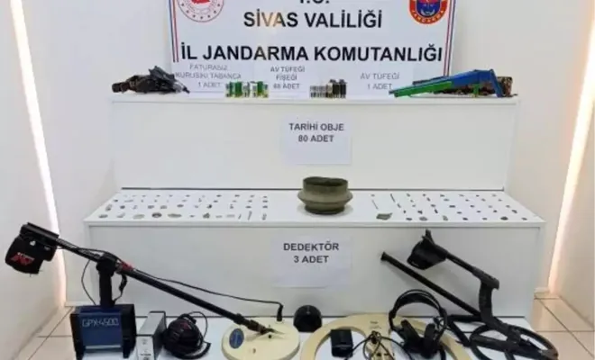 Sivas'ta tarihi eser operasyonu: 12 gözaltı