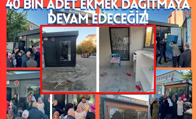 40 bin adet ekmek dağıtmaya devam edeceğiz