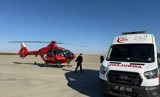 Şanlıurfa'dan iki hasta ambulans uçak ve helikopterle nakledildi