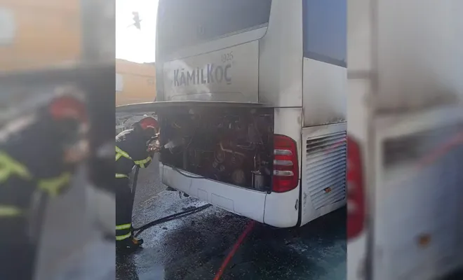 Şanlıurfa’da otobüs yangını korkuttu