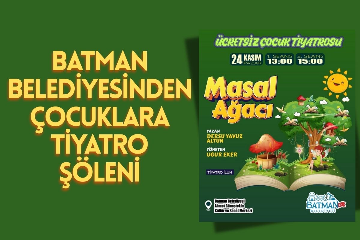 Batman Belediyesi’nden Çocuklara Tiyatro Şöleni