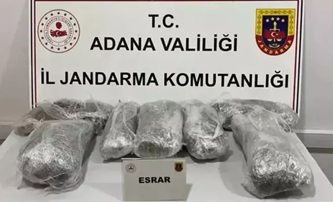 Adana'da bir otomobilde esrar ele geçirildi: 2 tutuklama