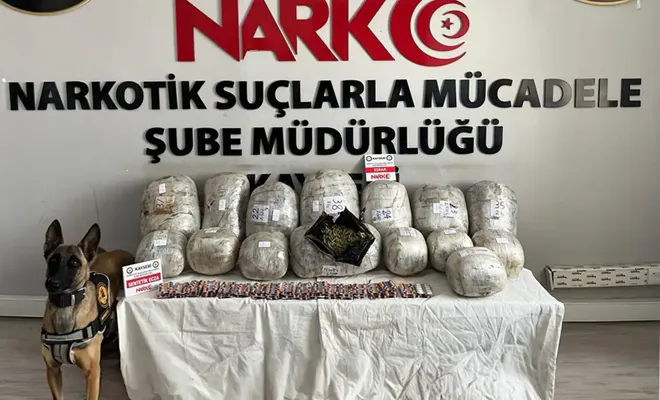 Kayseri'de 36 kilogram esrar ele geçirildi