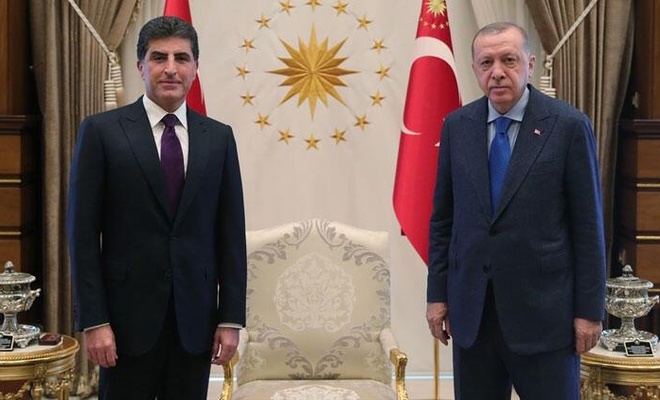 Cumhurbaşkanı Erdoğan Barzani'yi kabul etti!